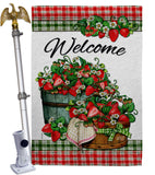 Sweet Srawberries - Fruits Food Vertical Impressions Decorative Flags HG130381 Made In USA