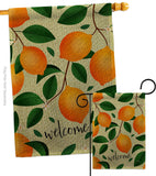 Welcome Lemon - Fruits Food Vertical Impressions Decorative Flags HG120256 Made In USA