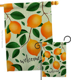 Welcome Lemon - Fruits Food Vertical Impressions Decorative Flags HG120256 Made In USA