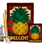 Welcome Pineapple - Fruits Food Vertical Impressions Decorative Flags HG117017 Imported
