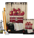 Ruby Red Country Apple - Fruits Food Vertical Impressions Decorative Flags HG117046 Made In USA