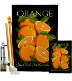 Sweet Orange - Fruits Food Vertical Impressions Decorative Flags HG117065 Made In USA