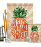 Summer Pineapple - Fruits Food Vertical Impressions Decorative Flags HG192311 Made In USA