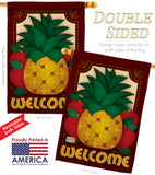 Welcome Pineapple - Fruits Food Vertical Impressions Decorative Flags HG117017 Imported