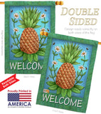 Welcome Pineapple - Fruits Food Vertical Impressions Decorative Flags HG117036 Made In USA