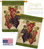 Red & Purple Grapes - Fruits Food Vertical Impressions Decorative Flags HG117041 Made In USA