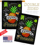 Pineapple Yummy - Fruits Food Vertical Impressions Decorative Flags HG117056 Made In USA