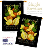 Be a Pineapple - Fruits Food Vertical Impressions Decorative Flags HG117066 Made In USA