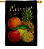 Fruit Party - Fruits Food Vertical Impressions Decorative Flags HG117067 Made In USA