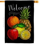 Fruit Party - Fruits Food Vertical Impressions Decorative Flags HG117067 Made In USA