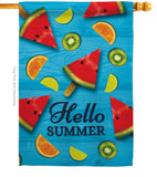 Summer Fruits - Fruits Food Vertical Impressions Decorative Flags HG117081 Made In USA