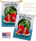 Watermelon Summer - Fruits Food Vertical Impressions Decorative Flags HG137023 Made In USA