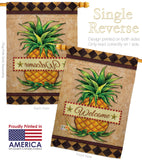 Welcome Pineapple - Fruits Food Vertical Impressions Decorative Flags HG191213 Made In USA