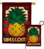 Welcome Pineapple - Fruits Food Vertical Impressions Decorative Flags HG117017 Imported