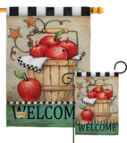 Apple Basket - Fruits Food Vertical Impressions Decorative Flags HG117039 Made In USA