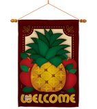 Welcome Pineapple - Fruits Food Vertical Impressions Decorative Flags HG117017 Imported