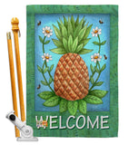 Welcome Pineapple - Fruits Food Vertical Impressions Decorative Flags HG117036 Made In USA