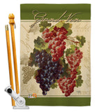 Red & Purple Grapes - Fruits Food Vertical Impressions Decorative Flags HG117041 Made In USA