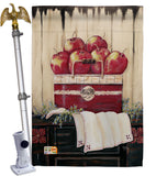 Ruby Red Country Apple - Fruits Food Vertical Impressions Decorative Flags HG117046 Made In USA