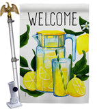 Refreshing Lemonade - Fruits Food Vertical Impressions Decorative Flags HG117080 Made In USA