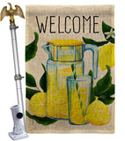 Refreshing Lemonade - Fruits Food Vertical Impressions Decorative Flags HG117080 Made In USA