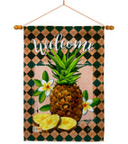 Welcome Pineapple - Fruits Food Vertical Impressions Decorative Flags HG137026 Made In USA