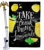 Take Break Lemonade - Fruits Food Vertical Impressions Decorative Flags HG137277 Made In USA