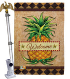 Welcome Pineapple - Fruits Food Vertical Impressions Decorative Flags HG191213 Made In USA