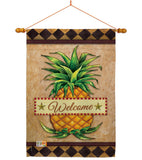 Welcome Pineapple - Fruits Food Vertical Impressions Decorative Flags HG191213 Made In USA