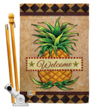 Welcome Pineapple - Fruits Food Vertical Impressions Decorative Flags HG191213 Made In USA