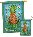 Welcome Pineapple - Fruits Food Vertical Impressions Decorative Flags HG117036 Made In USA