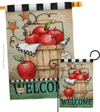 Apple Basket - Fruits Food Vertical Impressions Decorative Flags HG117039 Made In USA