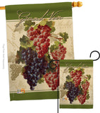 Red & Purple Grapes - Fruits Food Vertical Impressions Decorative Flags HG117041 Made In USA