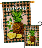 Welcome Pineapple - Fruits Food Vertical Impressions Decorative Flags HG137026 Made In USA