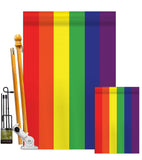 Rainbow - Fun In The Sun Summer Vertical Applique Decorative Flags HG106020