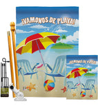 Vamonos de Playa - Fun In The Sun Summer Vertical Impressions Decorative Flags HG106057S Made In USA