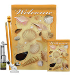 Welcome Shells - Fun In The Sun Summer Vertical Impressions Decorative Flags HG106059 Imported