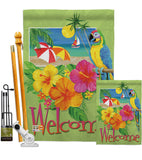 Welcome Tropical - Fun In The Sun Summer Vertical Impressions Decorative Flags HG106066 Made In USA