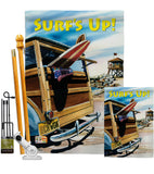 Beach Wagon - Fun In The Sun Summer Vertical Impressions Decorative Flags HG106068 Made In USA