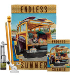 Surfer Girl - Fun In The Sun Summer Vertical Impressions Decorative Flags HG106073 Made In USA