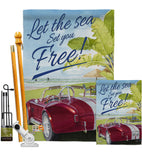 Set You Free - Fun In The Sun Summer Vertical Impressions Decorative Flags HG106078 Made In USA