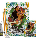 Hula Girl - Fun In The Sun Summer Vertical Impressions Decorative Flags HG106083 Made In USA