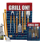 Grill On - Fun In The Sun Summer Vertical Impressions Decorative Flags HG106086 Made In USA