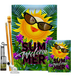 Joyful Sun - Fun In The Sun Summer Vertical Impressions Decorative Flags HG106098 Made In USA