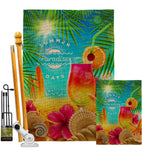 Summer In Paradise - Fun In The Sun Summer Vertical Impressions Decorative Flags HG106103 Made In USA