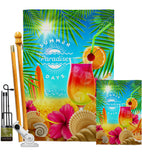 Summer In Paradise - Fun In The Sun Summer Vertical Impressions Decorative Flags HG106103 Made In USA