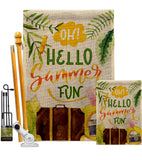 Oh Summer - Fun In The Sun Summer Vertical Impressions Decorative Flags HG106105 Made In USA