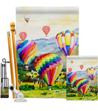 Escape Hot Air Balloon - Fun In The Sun Summer Vertical Impressions Decorative Flags HG106112 Made In USA