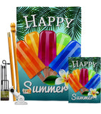 Happy Summer Pop - Fun In The Sun Summer Vertical Impressions Decorative Flags HG137027 Made In USA