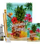 Summer Beach Time - Fun In The Sun Summer Vertical Impressions Decorative Flags HG137057 Made In USA